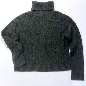 H&M Charcoal Grey Turtle Neck Fuzzy Sweater - Size M - NWT